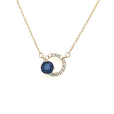 Sapphire Circle Pendant